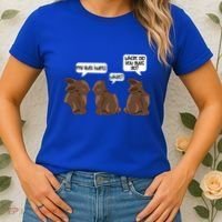 Funny My Butt Hurts Bunny Chocolate Easter Cool Gift Women's T-Shirt thumb 2