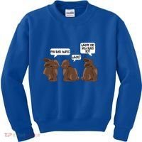 Funny My Butt Hurts Bunny Chocolate Easter Cool Gift Kids Sweatshirt thumb 0