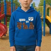 Funny My Butt Hurts Bunny Chocolate Easter Cool Gift Kids Hoodie thumb 2