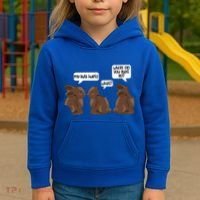 Funny My Butt Hurts Bunny Chocolate Easter Cool Gift Kids Hoodie thumb 3