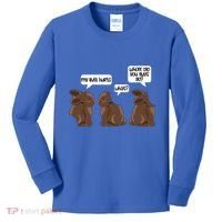 Funny My Butt Hurts Bunny Chocolate Easter Cool Gift Kids Long Sleeve Shirt thumb 0