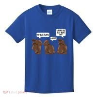 Funny My Butt Hurts Bunny Chocolate Easter Cool Gift Kids T-Shirt thumb 0