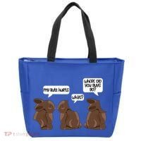 Funny My Butt Hurts Bunny Chocolate Easter Cool Gift Tote Bag thumb 0