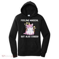 Feeling Magical But Also Stabby Rainbow Unicorn Gift Women's Hoodie thumb 0
