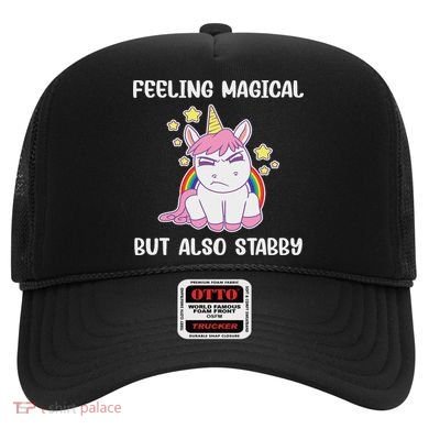 Feeling Magical But Also Stabby Rainbow Unicorn Gift Hat