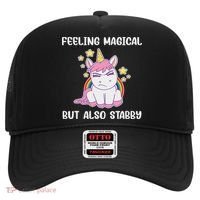Feeling Magical But Also Stabby Rainbow Unicorn Gift Hat thumb 0