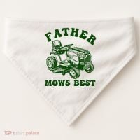 Father Mows Best Lawn Fathers Day USA-Made Doggie Bandana thumb 0
