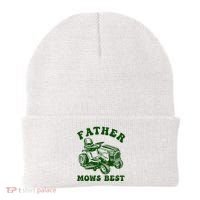 Father Mows Best Lawn Fathers Day Beanie thumb 0