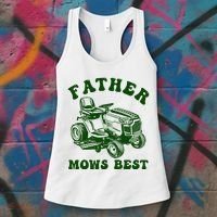 Father Mows Best Lawn Fathers Day Women's Tank Top thumb 3