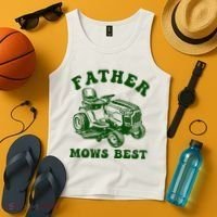 Father Mows Best Lawn Fathers Day Tank Top thumb 4