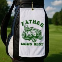 Father Mows Best Lawn Fathers Day Golf Towel thumb 2