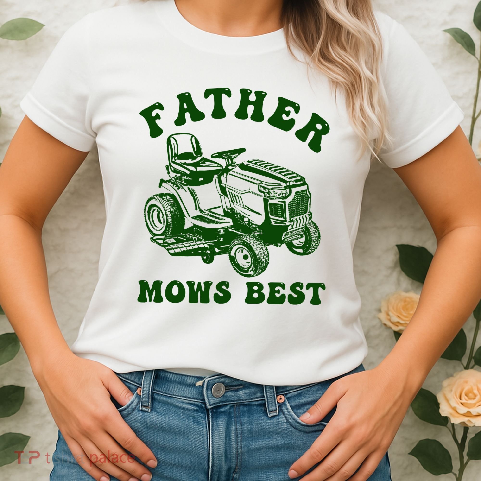 Father Mows Best Lawn Fathers Day Women's T-Shirt