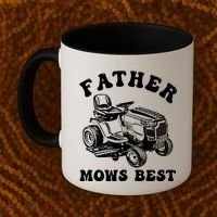 Father Mows Best Lawn Care Dad Mowing Gardener Fathers Day Coffee Mug thumb 2