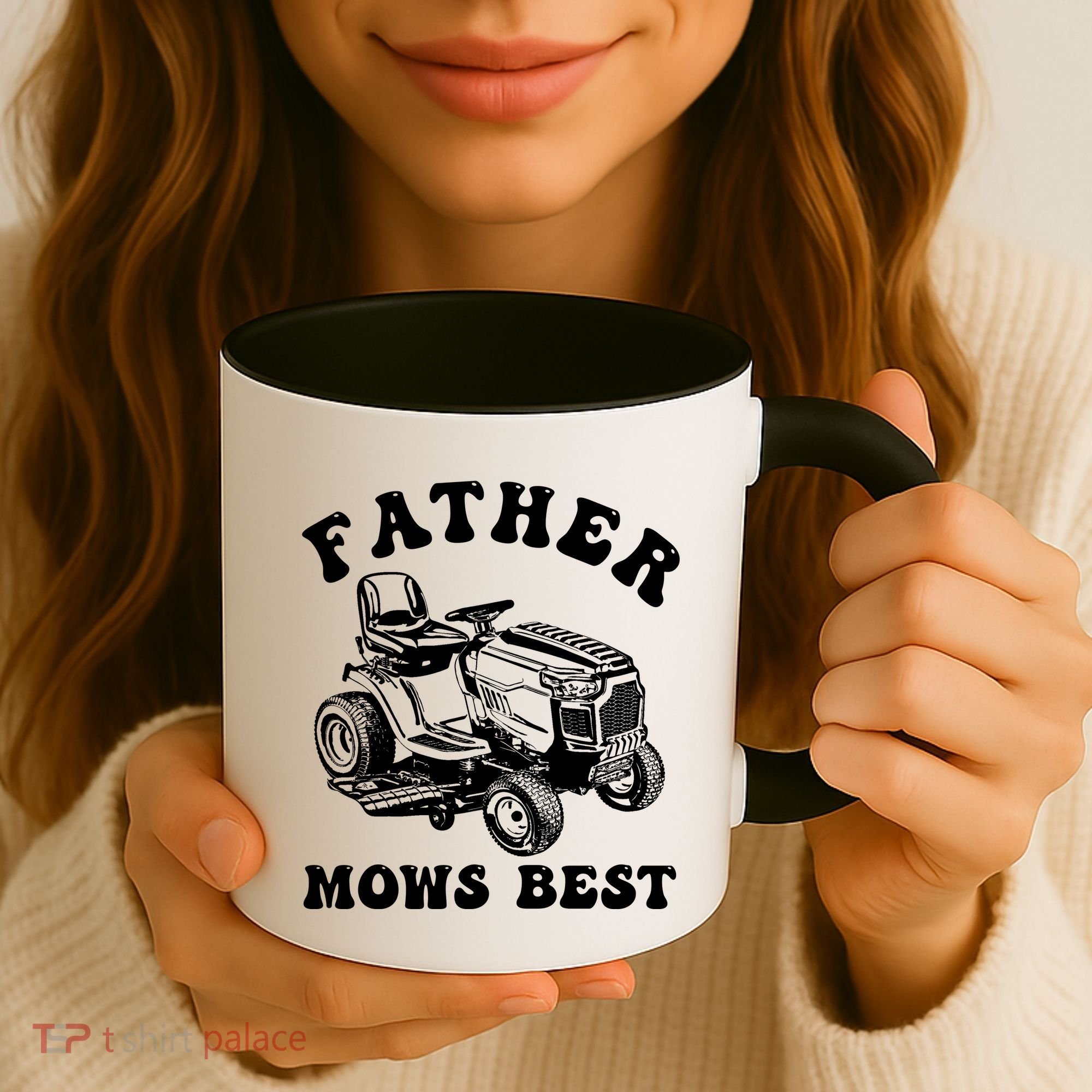 Father Mows Best Lawn Care Dad Mowing Gardener Fathers Day Coffee Mug