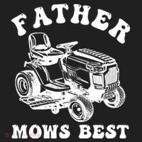 Father Mows Best Lawn Care Dad Mowing Gardener Fathers Day Golf Towel thumb 3