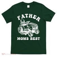 Father Mows Best Lawn Care Dad Mowing Gardener Fathers Day T-Shirt thumb 0