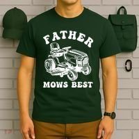 Father Mows Best Lawn Care Dad Mowing Gardener Fathers Day T-Shirt thumb 6
