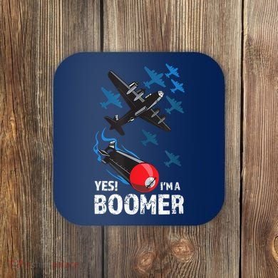 Funny Military Bomber Design For Boomers Coaster