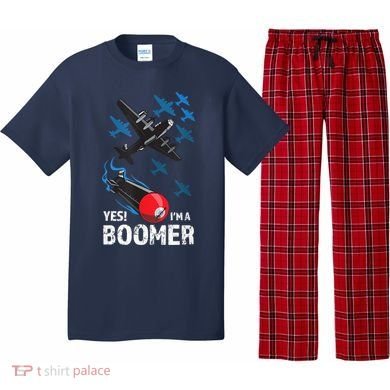 Funny Military Bomber Design For Boomers Pajama Set