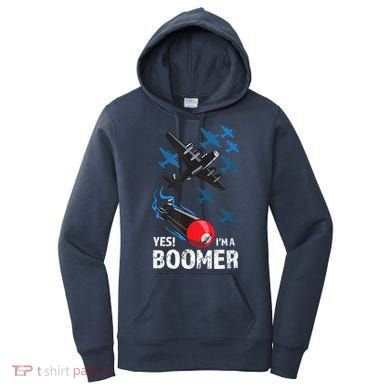 Funny Military Bomber Design For Boomers Women's Hoodie