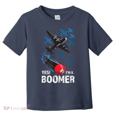 Funny Military Bomber Design For Boomers Toddler T-Shirt