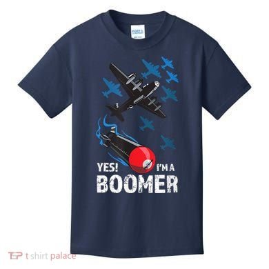 Funny Military Bomber Design For Boomers Kids T-Shirt