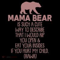 Funny Mama Bear Rawr USA-Made Doggie Bandana thumb 2