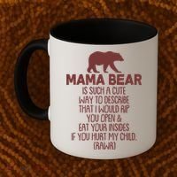 Funny Mama Bear Rawr Coffee Mug thumb 2