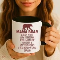 Funny Mama Bear Rawr Coffee Mug thumb 3