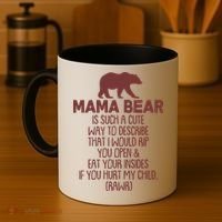 Funny Mama Bear Rawr Coffee Mug thumb 4