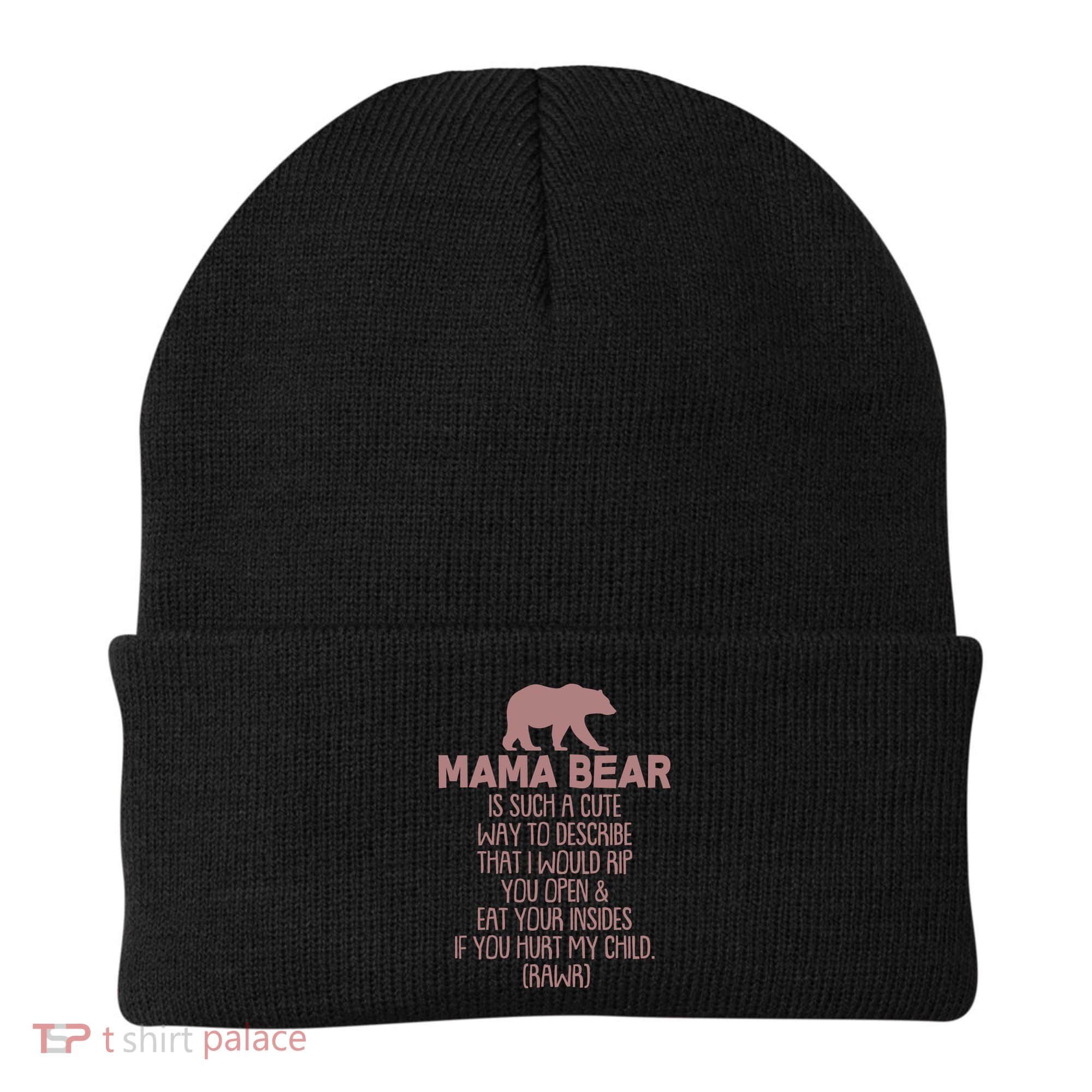Funny Mama Bear Rawr Beanie