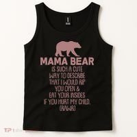 Funny Mama Bear Rawr Tank Top thumb 2