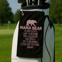 Funny Mama Bear Rawr Golf Towel thumb 2