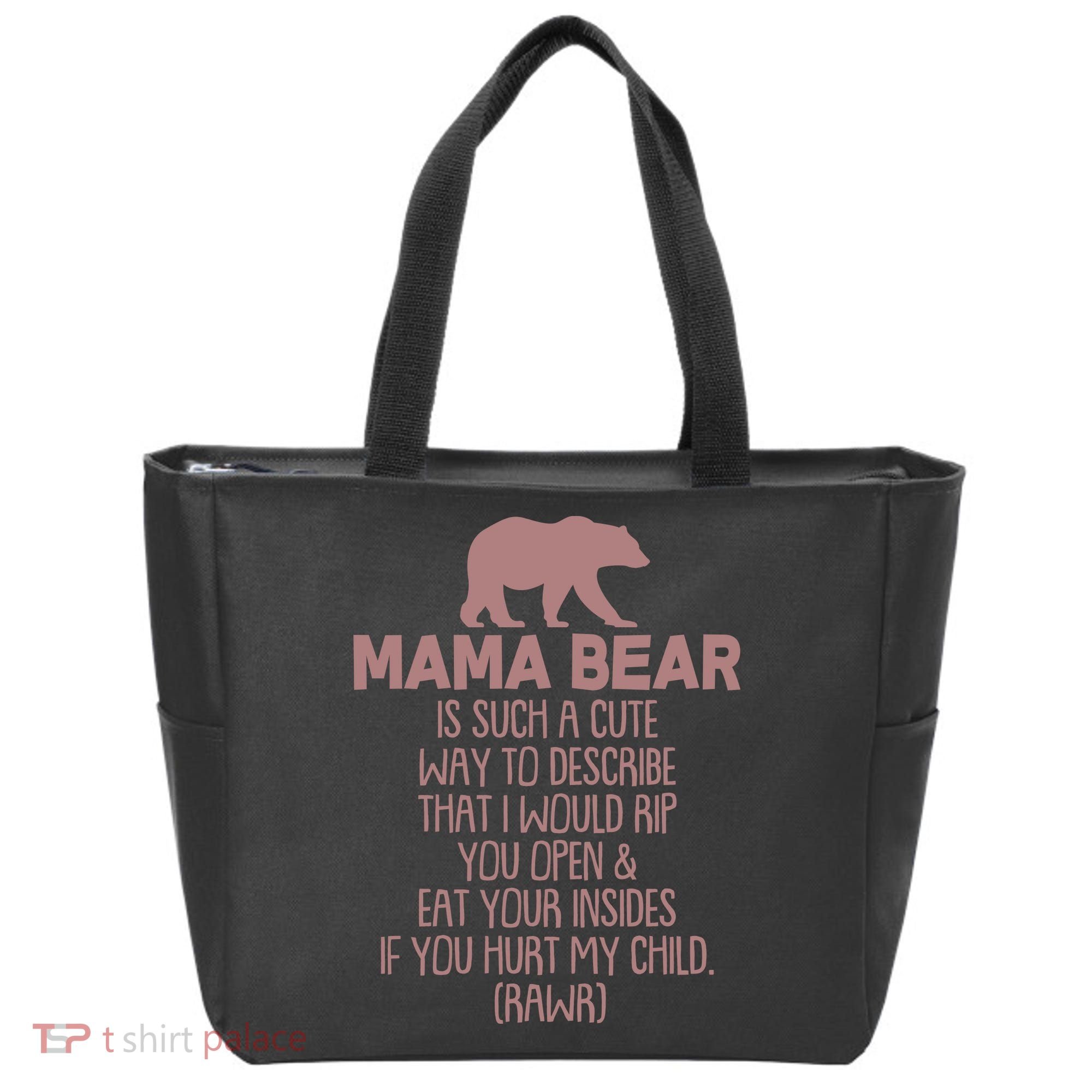 Funny Mama Bear Rawr Tote Bag
