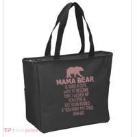 Funny Mama Bear Rawr Tote Bag thumb 2