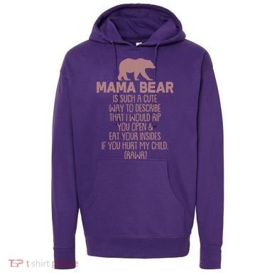 Funny Mama Bear Rawr Hoodie