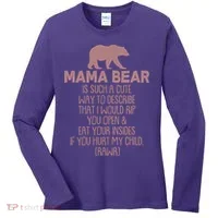 Funny Mama Bear Rawr Women's Long Sleeve Shirt thumb 0