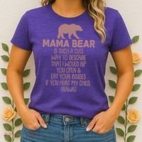 Funny Mama Bear Rawr Women's T-Shirt thumb 2