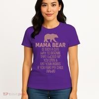 Funny Mama Bear Rawr Women's T-Shirt thumb 4