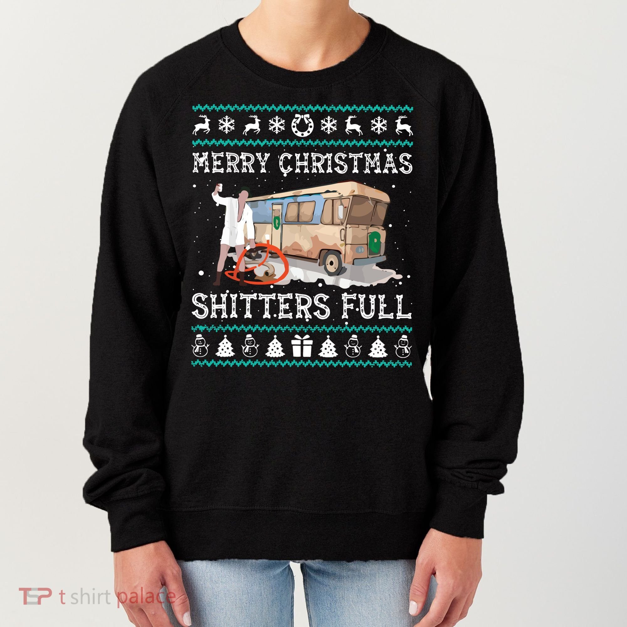 Funny Merry Christmas Shitters Full Sweater Ugly Women's Sweatshirt