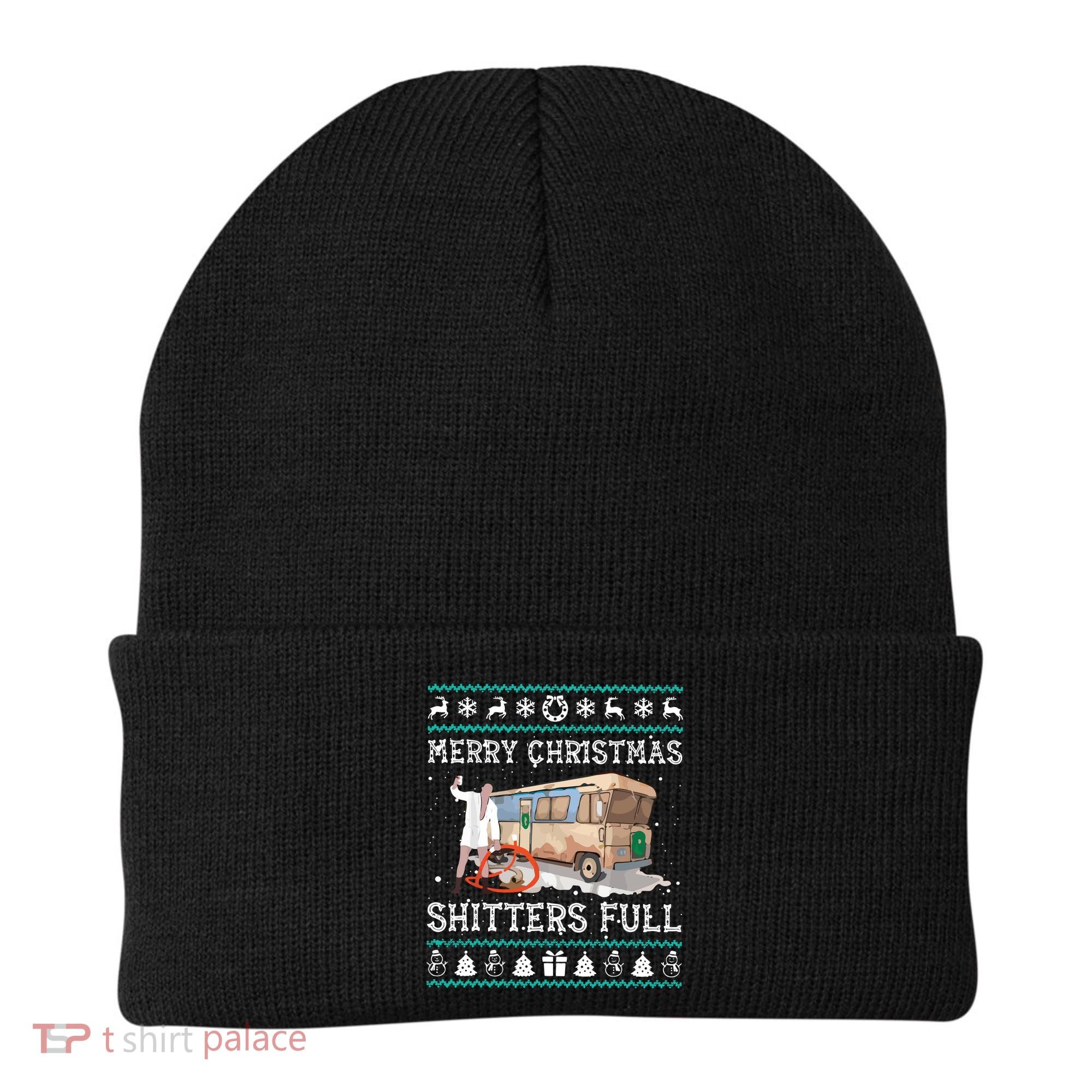 Funny Merry Christmas Shitters Full Sweater Ugly Beanie
