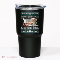 Funny Merry Christmas Shitters Full Sweater Ugly Tumbler thumb 0