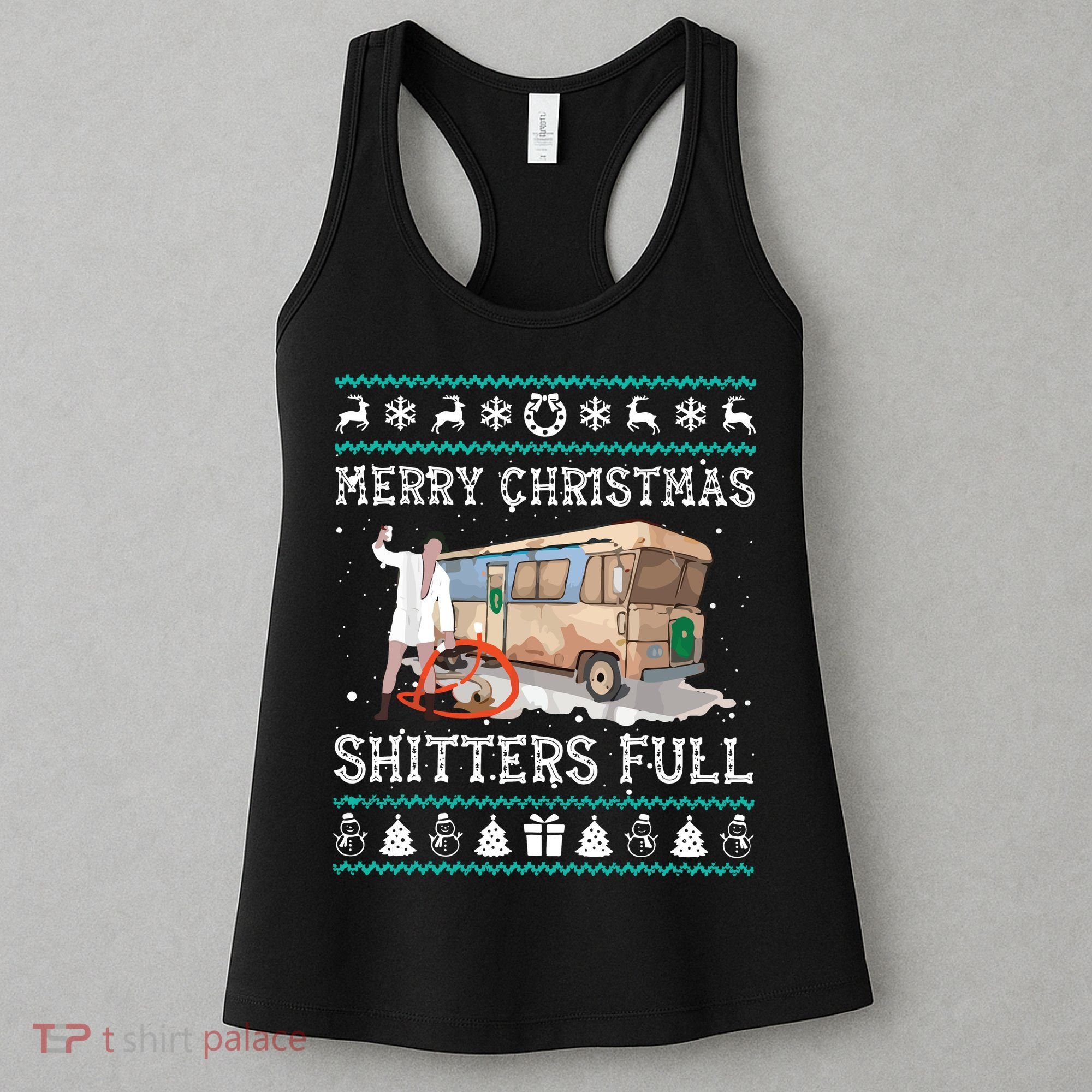 Funny Merry Christmas Shitters Full Sweater Ugly Women's Tank Top