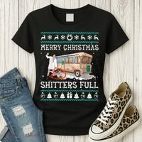 Funny Merry Christmas Shitters Full Sweater Ugly Women's T-Shirt thumb 3