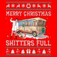 Funny Merry Christmas Shitters Full Sweater Ugly Santa Hat thumb 1