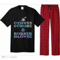 Funny Medical Cute Gift: Coffee Scrubs And Rubber Gloves Pajama Set thumb 0