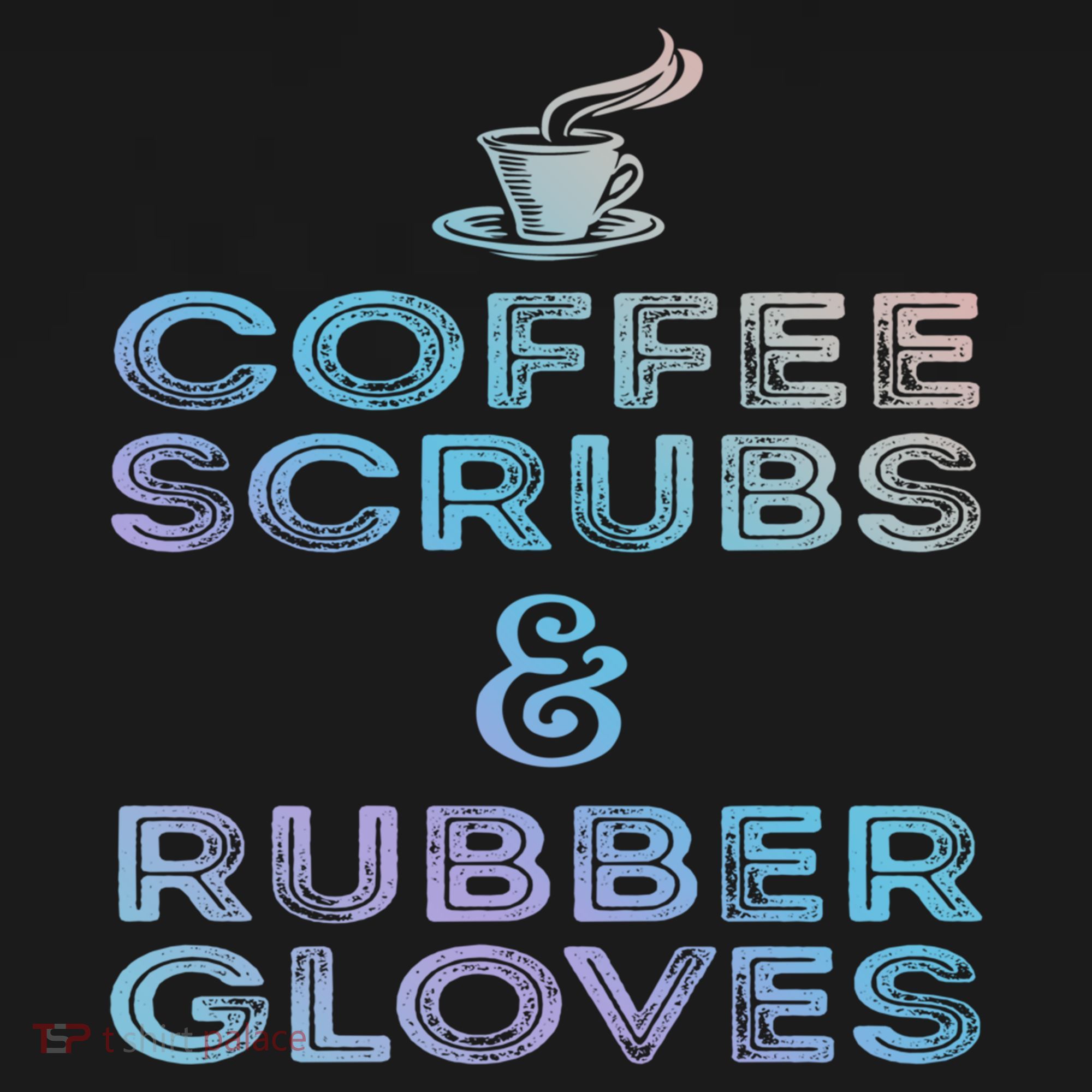 Funny Medical Cute Gift: Coffee Scrubs And Rubber Gloves Ornament
