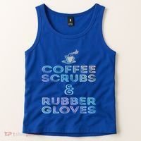 Funny Medical Cute Gift: Coffee Scrubs And Rubber Gloves Tank Top thumb 2