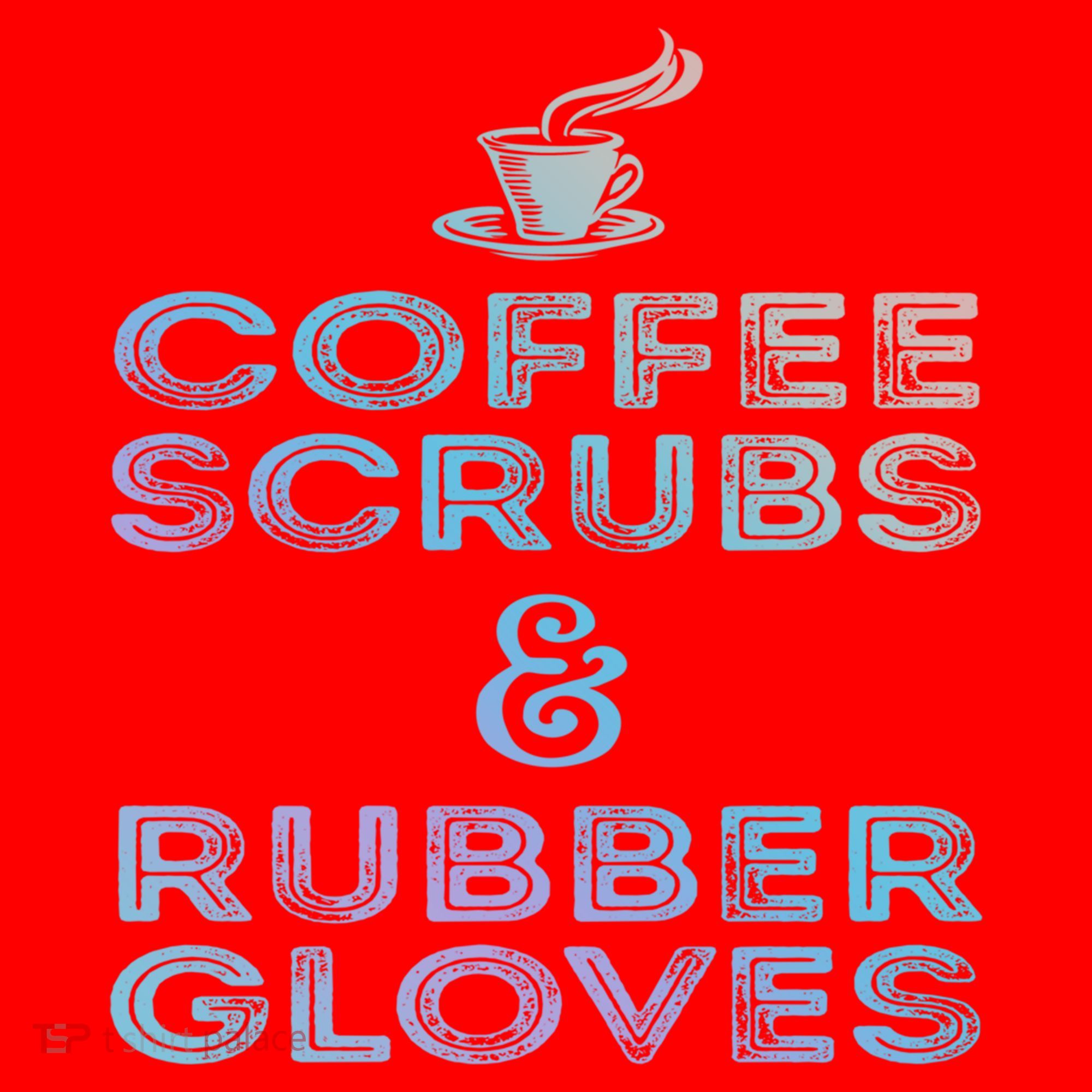 Funny Medical Cute Gift: Coffee Scrubs And Rubber Gloves Santa Hat