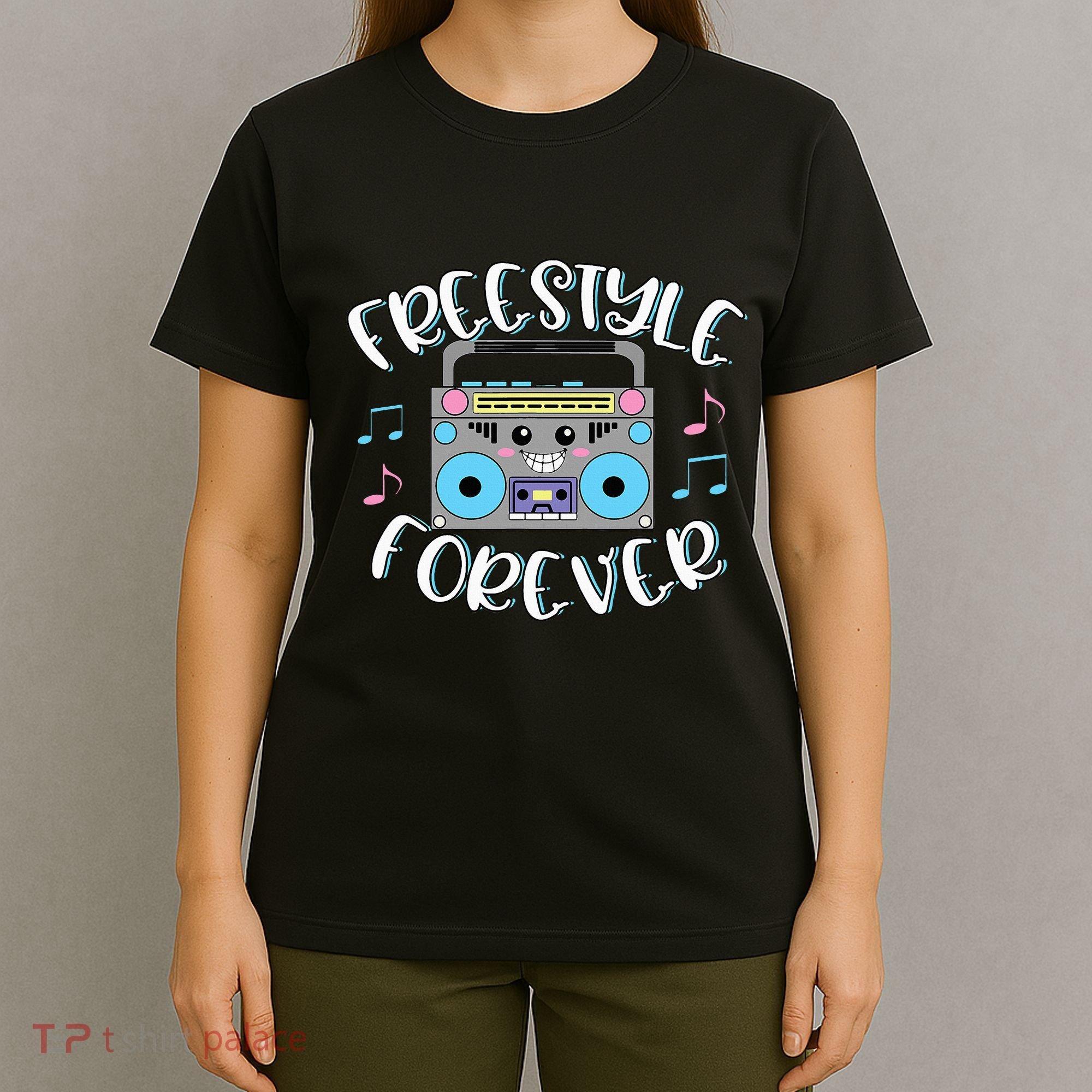 Freestyle Music Cute Boombox Retro Dance Music T-Shirt